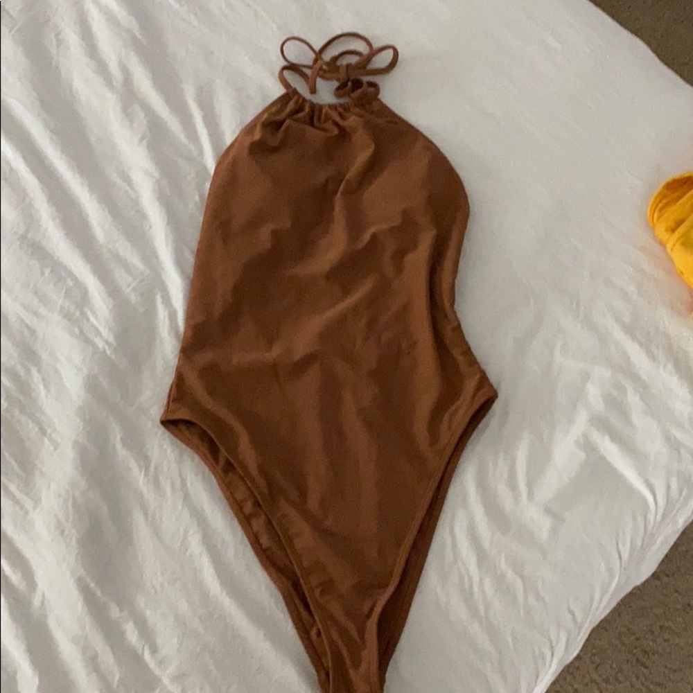 Forever 21 Cocoa Brown One Piece Swim Size Small